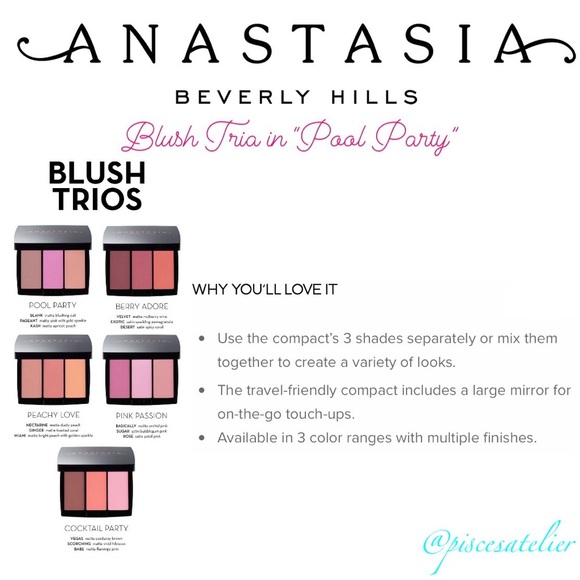 Anastasia Beverly Hills Pool Party Blush Trio, Full Size - Picture 10 of 13